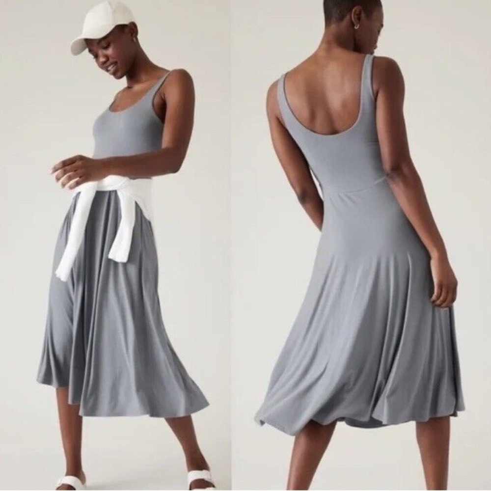 Athleta Gray Midi Dress